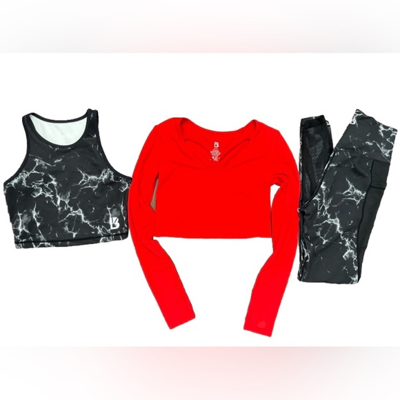 Buffbunny Set 2 Tops 1 Legging Size Small Workout Athleisure CrossFit Lift Yoga - Picture 1 of 16